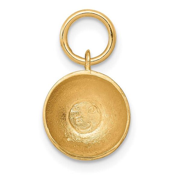 14k Yellow Gold Champagne Glass Charm or Pendant, 14mm - Picture 2 of 5